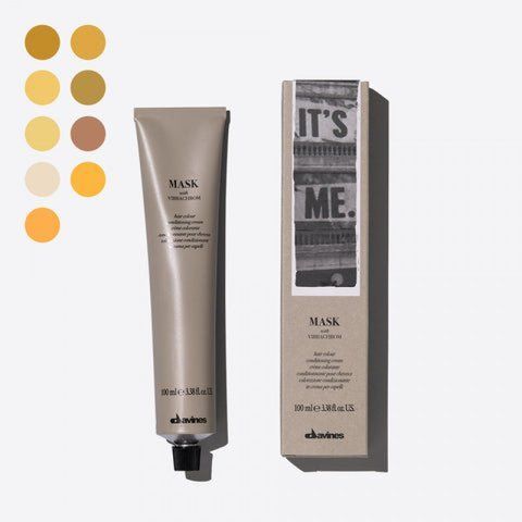 Mask with Vibrachrom M5.35 Дуже свiтлий коричневий золотисто-махагоновий Davines крем-фарба для перманентного фарбування
