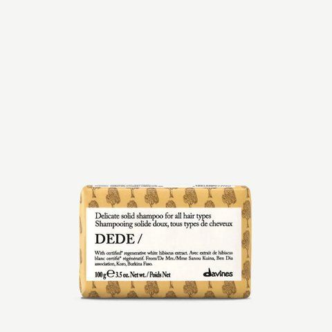 DEDE Shampoo bar Делікатний твердий шампунь для щоденного використання для всіх типів волосся Essential Haircare Davines, 100 мл
