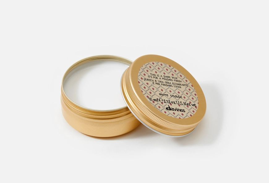 SHINE Wax Воск средней фиксации для глянцевых образов с эффектом сияния. Фиксация #2 More Inside Davines, 75 мл