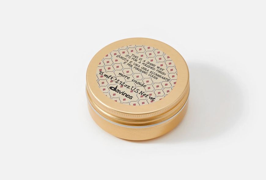 SHINE Wax Воск средней фиксации для глянцевых образов с эффектом сияния. Фиксация #2 More Inside Davines, 75 мл