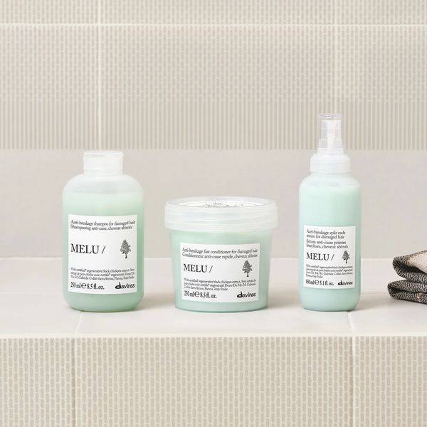 MELU Shampoo Шампунь проти ламкості для блиску пошкодженого та довгого волосся Essential Haircare Davines, 250 мл