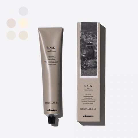 Mask with Vibrachrom M12.13 Екстраблонд попелясто-золотистий Davines крем-фарба для перманентного фарбування